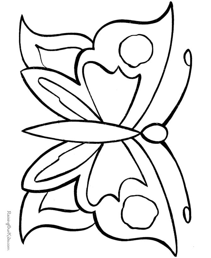 Plansa de colorat cu Fluturi 47 42
